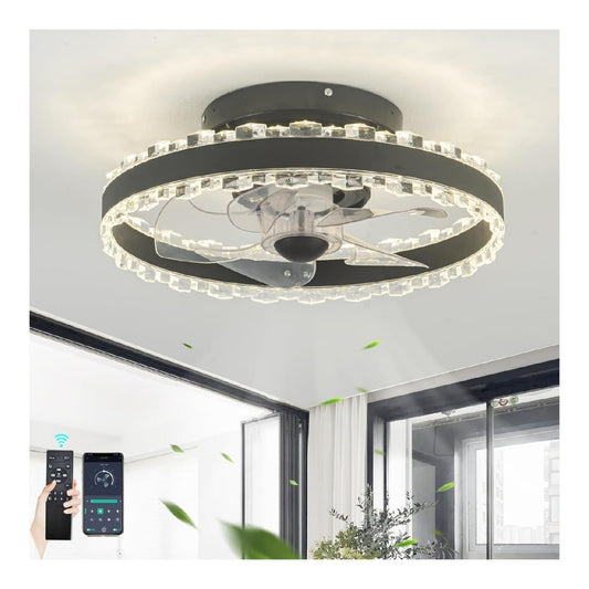 Lustre Noir et Ambre a presence elegante et lumiere agreable YT-1680
