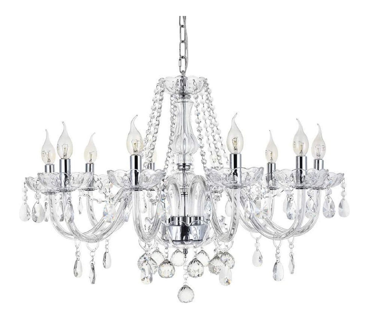 Eclairage Blanc et Ambre contemporain en version lustre E14