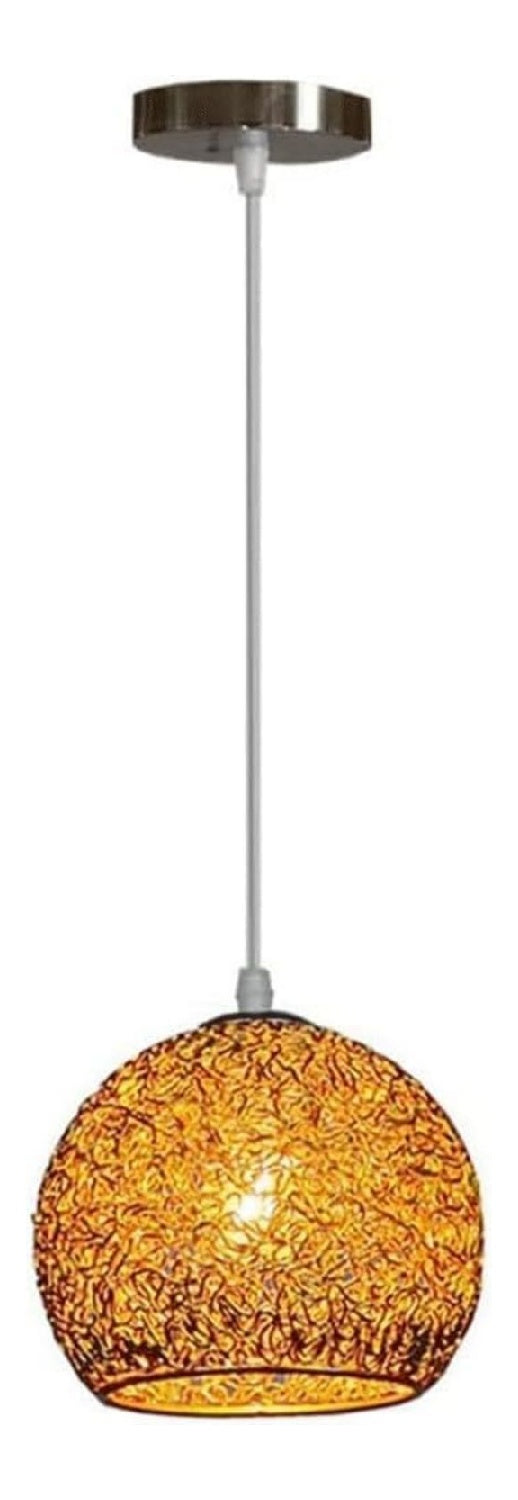 Luminaire Dore et Ambre a silhouette graphique de type suspension E27 5Y-9227
