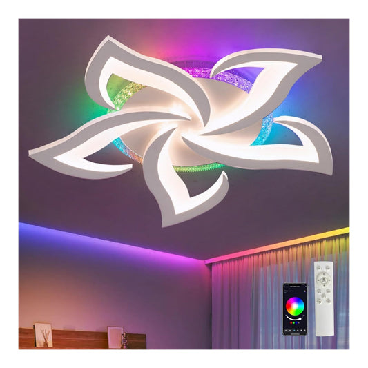 Lustre decoratif Noir et Blanc avec diffusion lumineuse harmonieuse 3000K