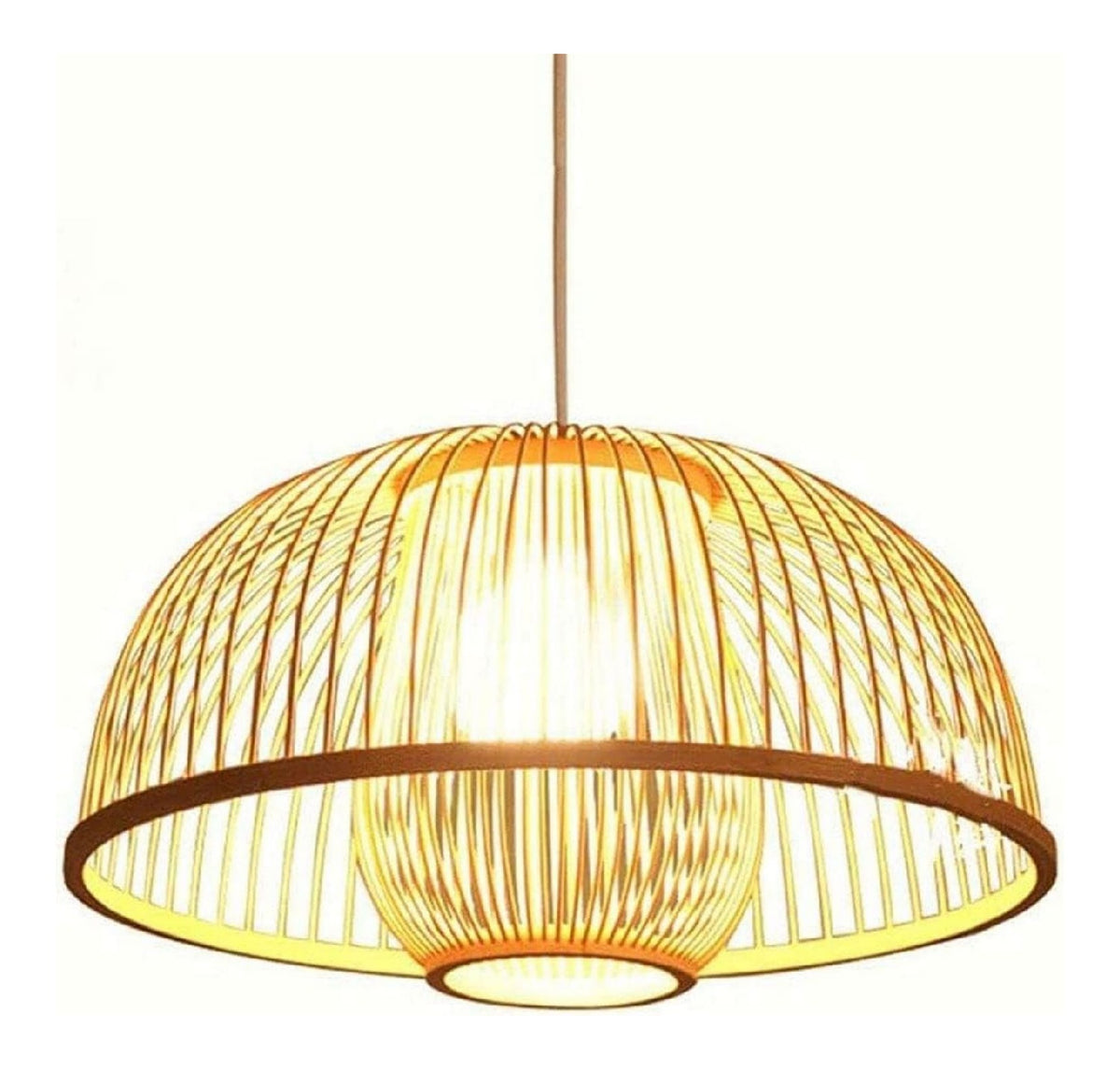 Suspension Dore et Ambre aux lignes epurees avec eclairage confortable E27 21-2091