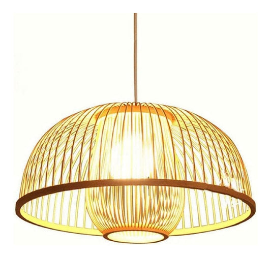 Suspension Dore et Ambre aux lignes epurees avec eclairage confortable E27 21-2091
