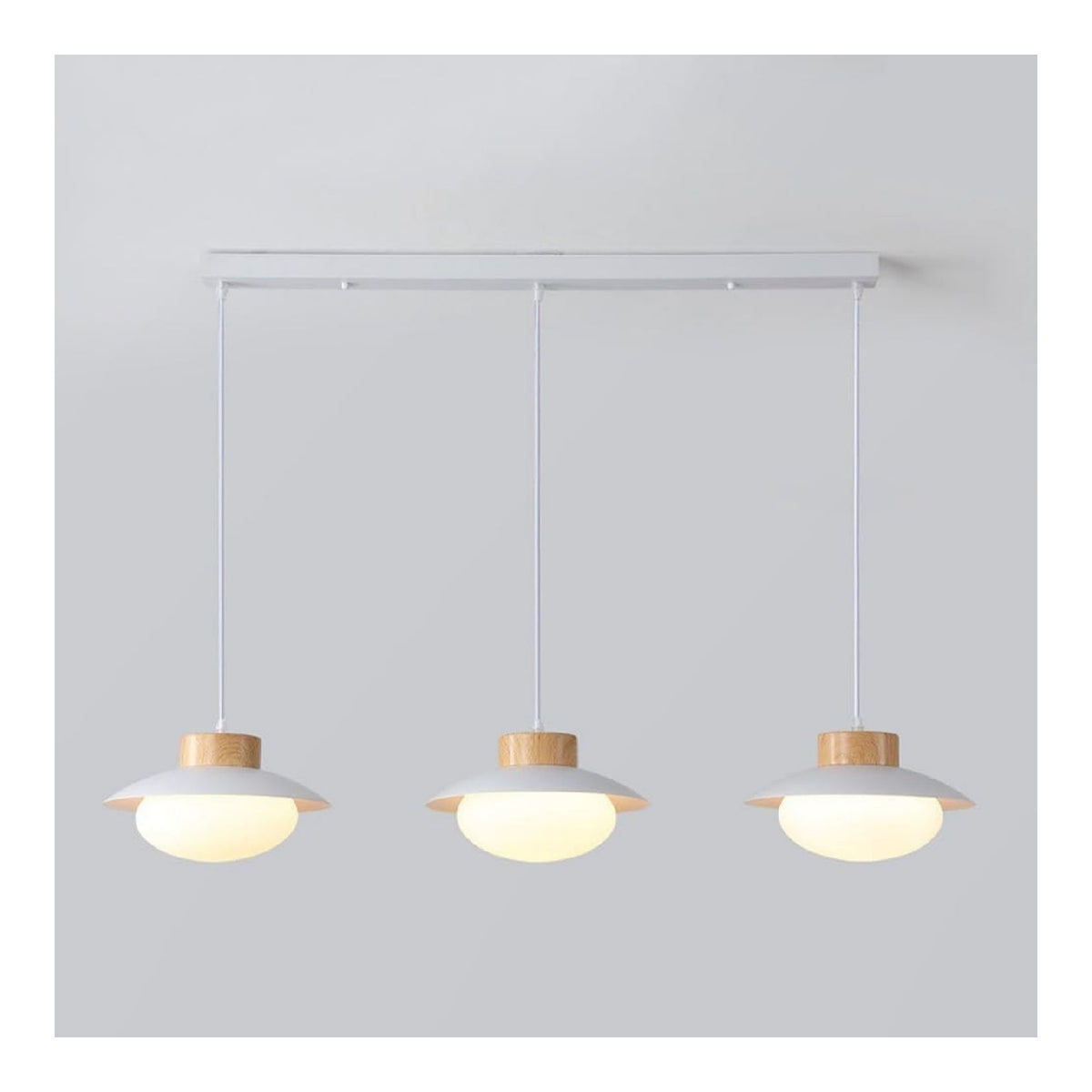 Eclairage Blanc et Beige contemporain en version suspension