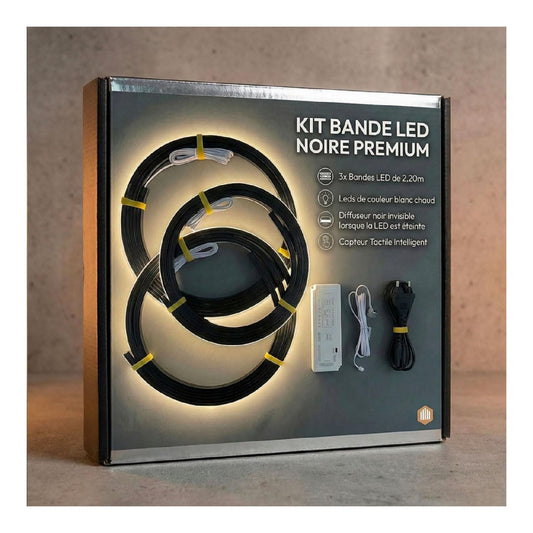 Luminaire decoratif Noir et Blanc avec diffusion lumineuse harmonieuse 6000K