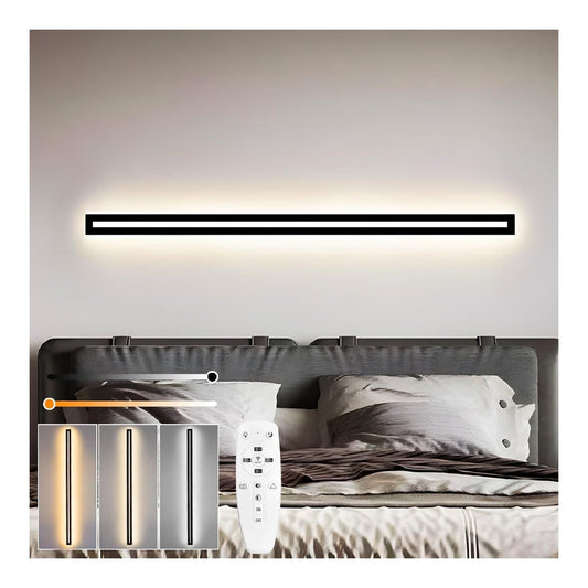 Solution lumineuse Noir et Blanc au dessin sobre en format applique murale 30W 3000K
