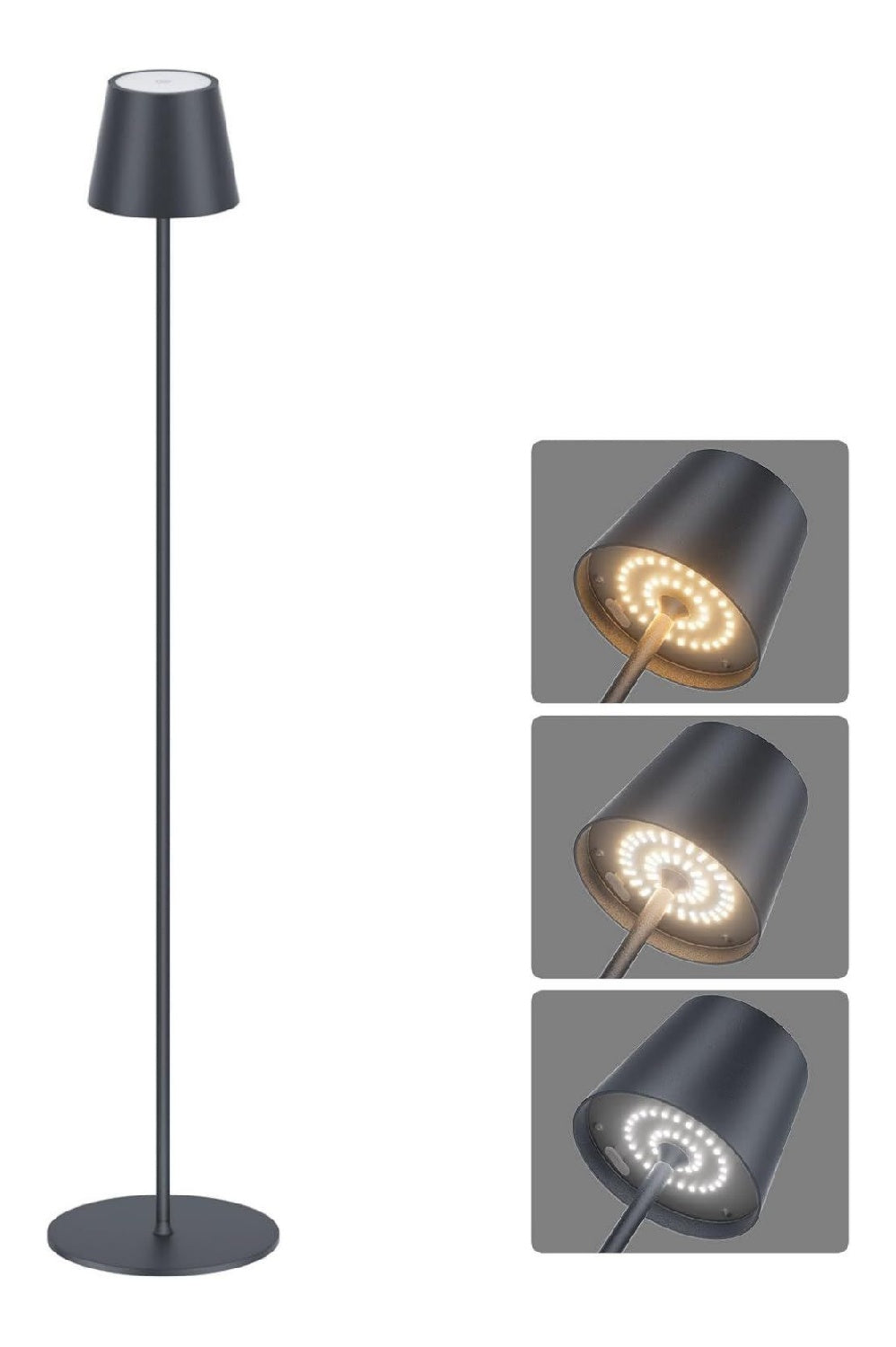 Lampadaire decoratif Ambre avec diffusion lumineuse harmonieuse IP54