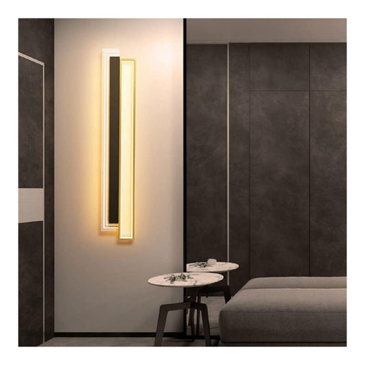 Applique murale Noir et Blanc a presence elegante et lumiere agreable 12 W