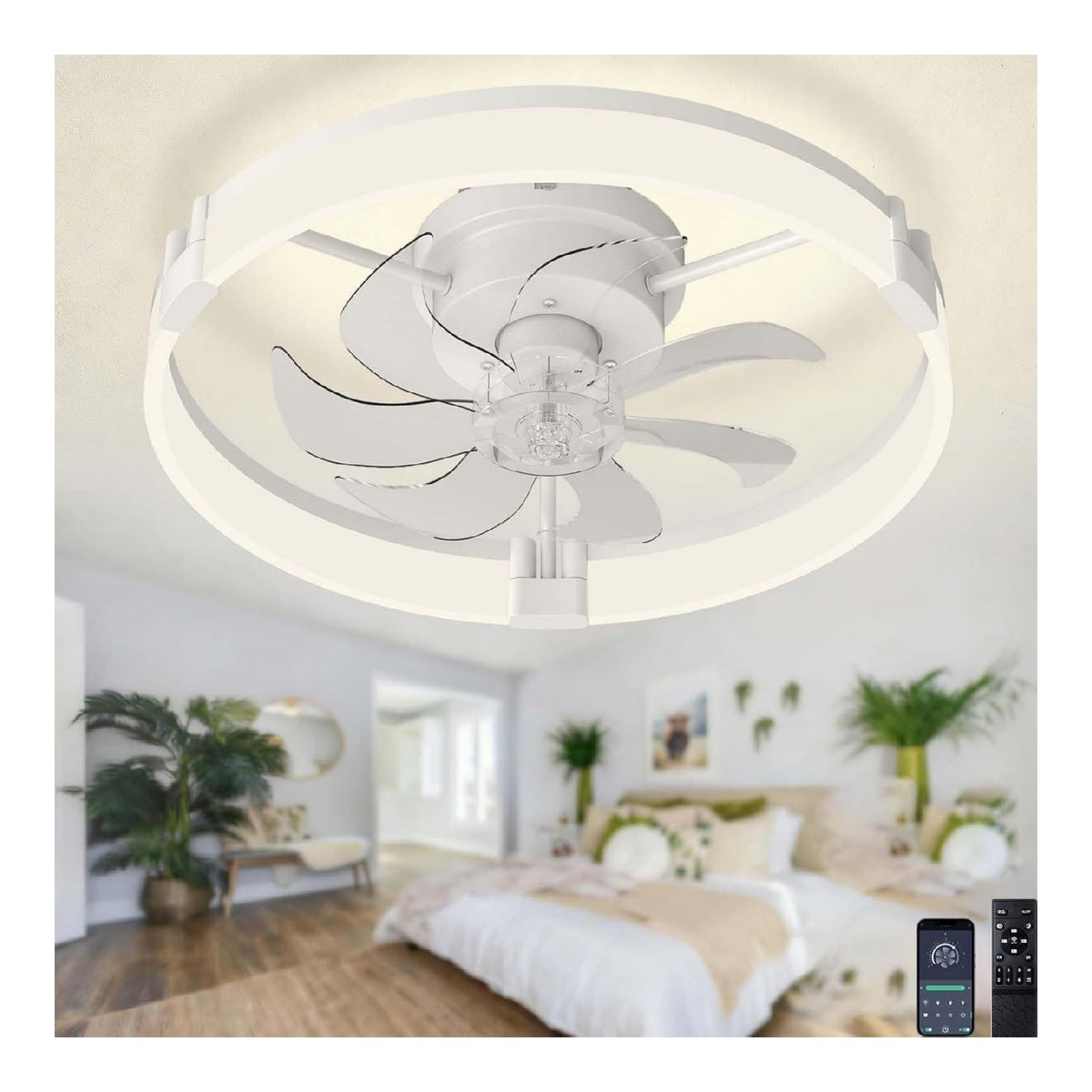 Lustre decoratif Blanc et Ambre avec diffusion lumineuse harmonieuse 3000K BH-1455