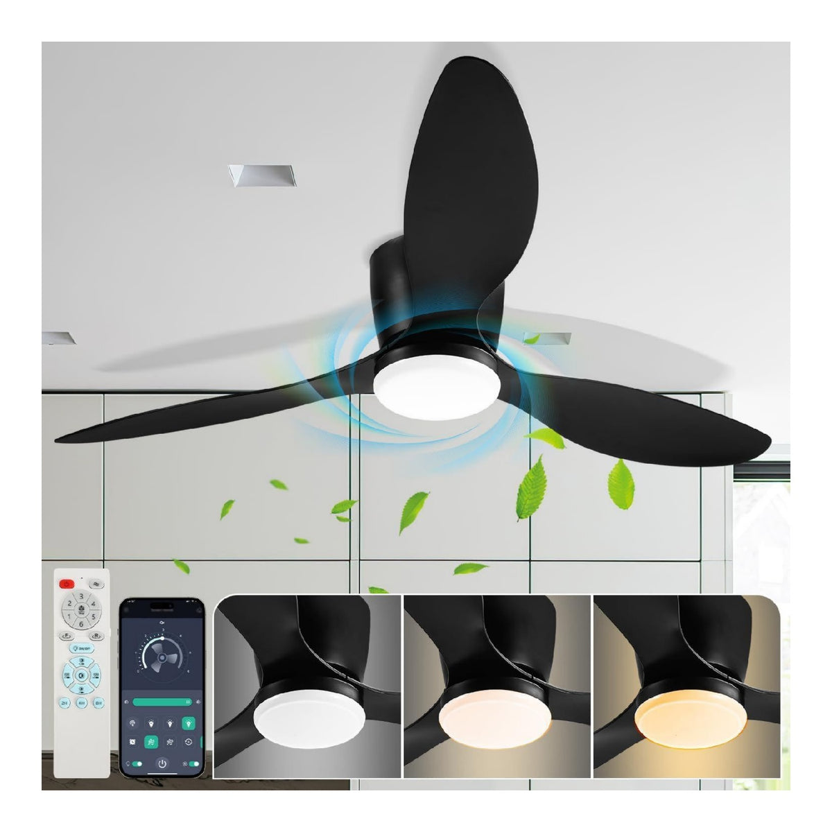 Eclairage Noir et Blanc contemporain en version plafonnier 3000 K BV-8061