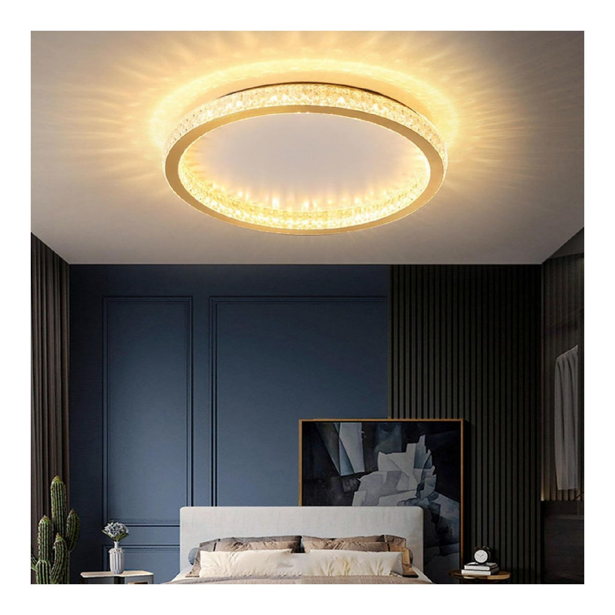 Eclairage Blanc et Ambre contemporain en version plafonnier 42W
