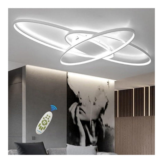 Lustre Noir et Blanc a presence elegante et lumiere agreable 46 W 3000K