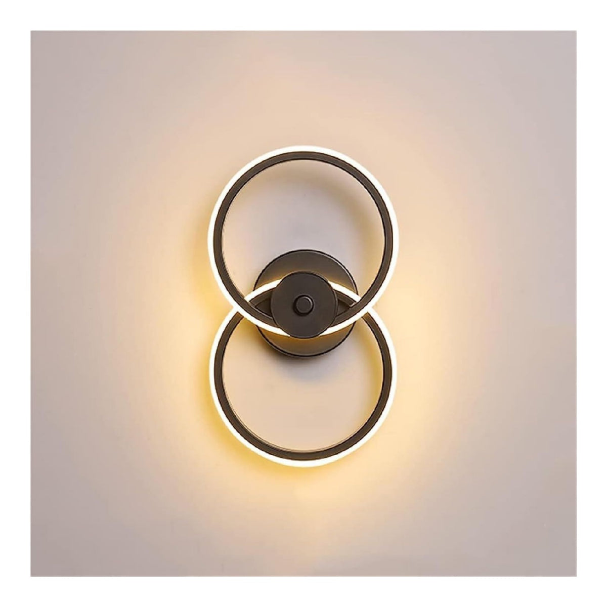 Applique murale decoratif Noir et Ambre avec diffusion lumineuse harmonieuse 10 W 3000 K