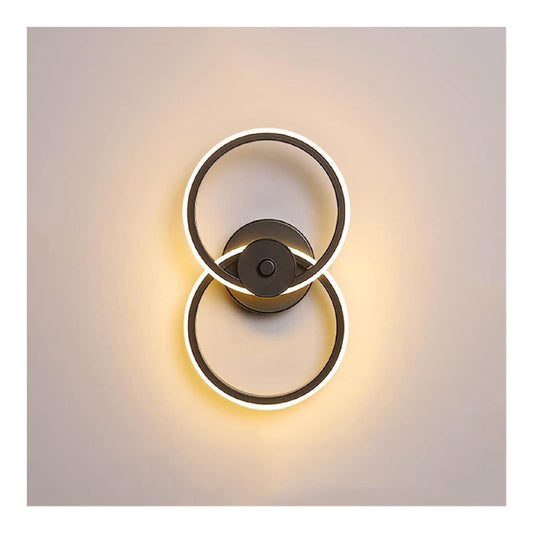 Applique murale decoratif Noir et Ambre avec diffusion lumineuse harmonieuse 10 W 3000 K