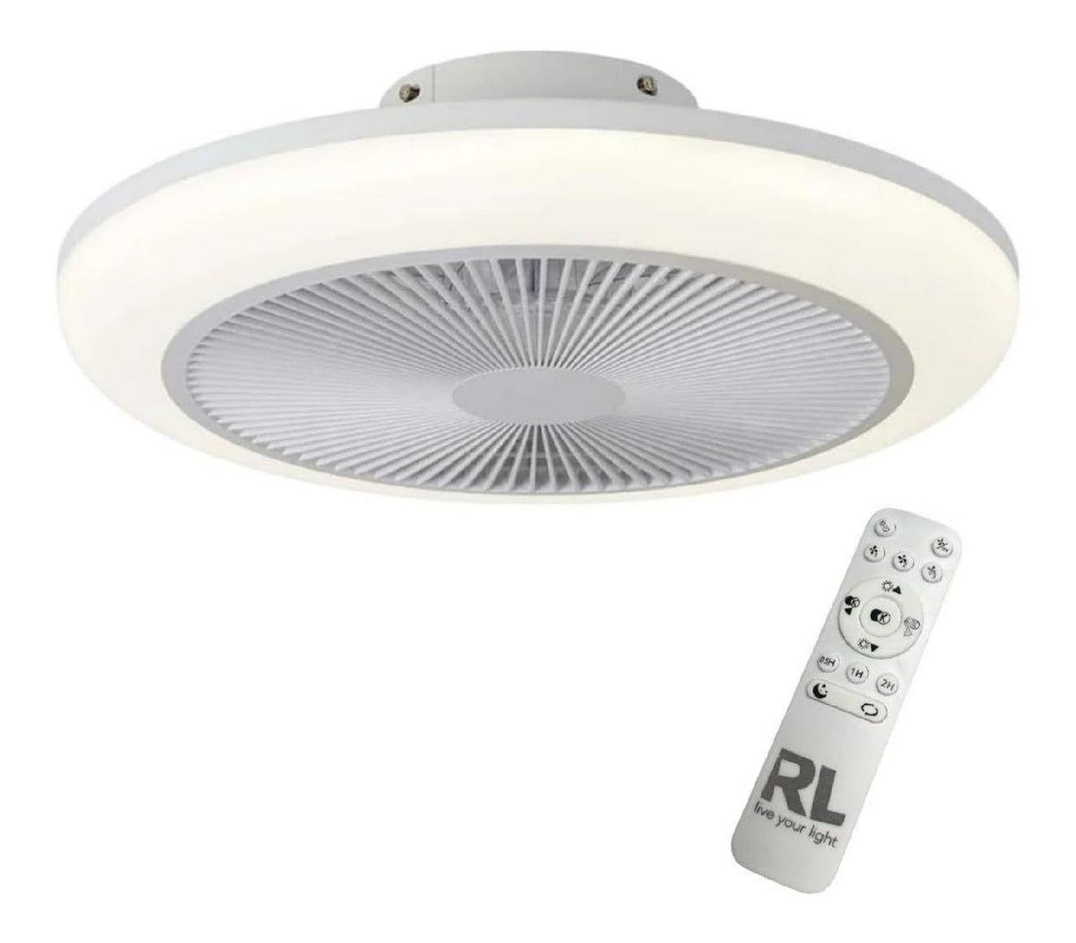 Solution lumineuse Blanc et Vert au dessin sobre en format plafonnier 30W 3000K